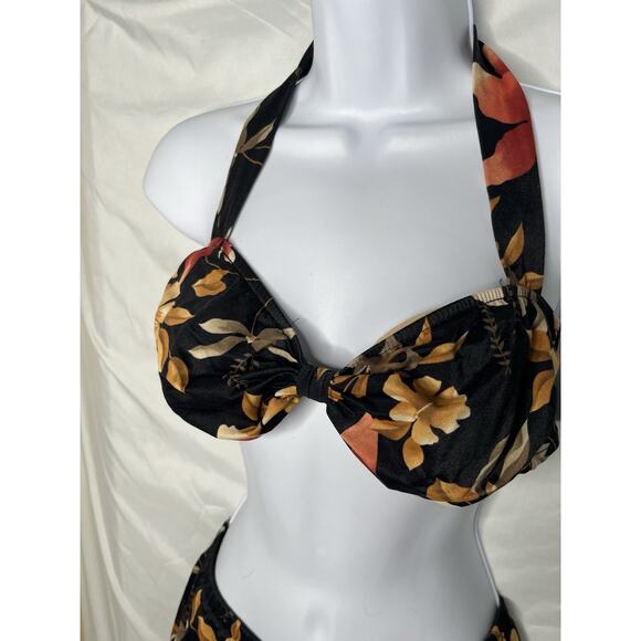 South Point Jantzen 2 Piece Swimsuit Bra Top Skort Tropical Floral Print Size 12 - Picture 2 of 7